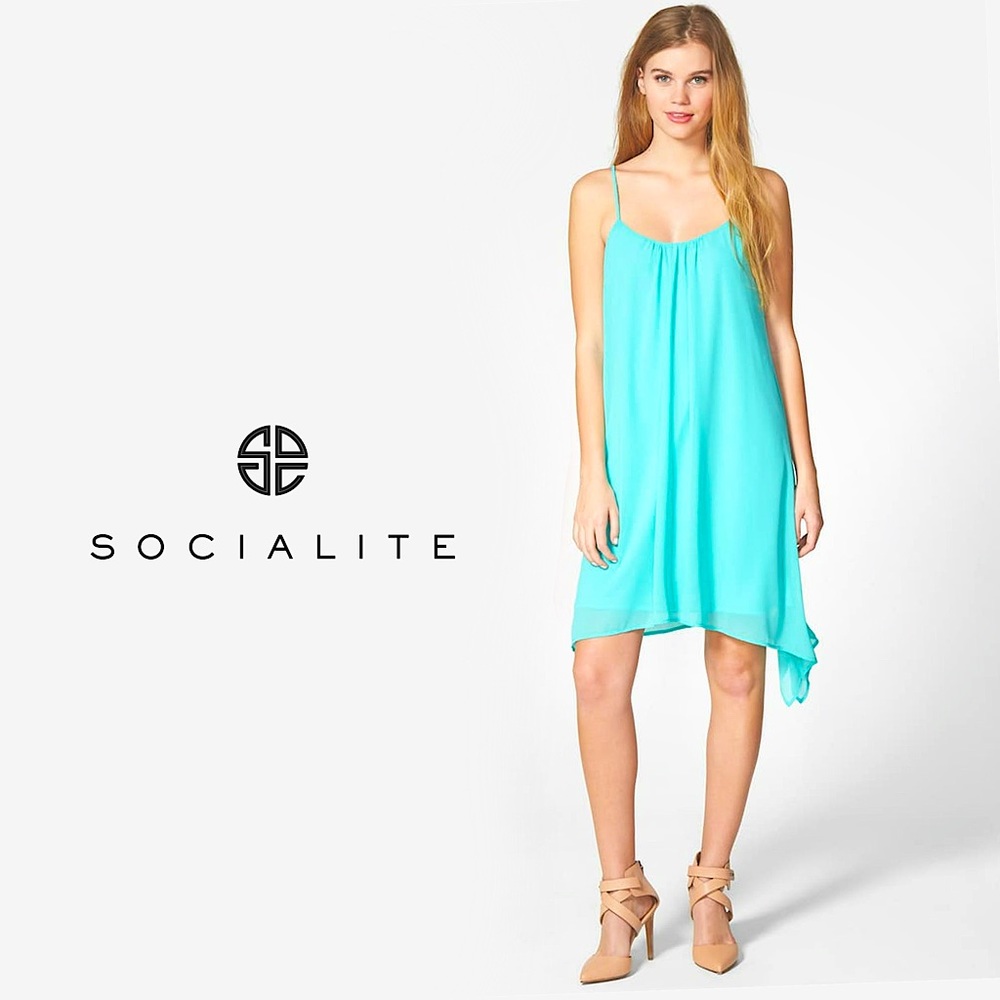 Socialite Double-Layered Sheer Shift Dress